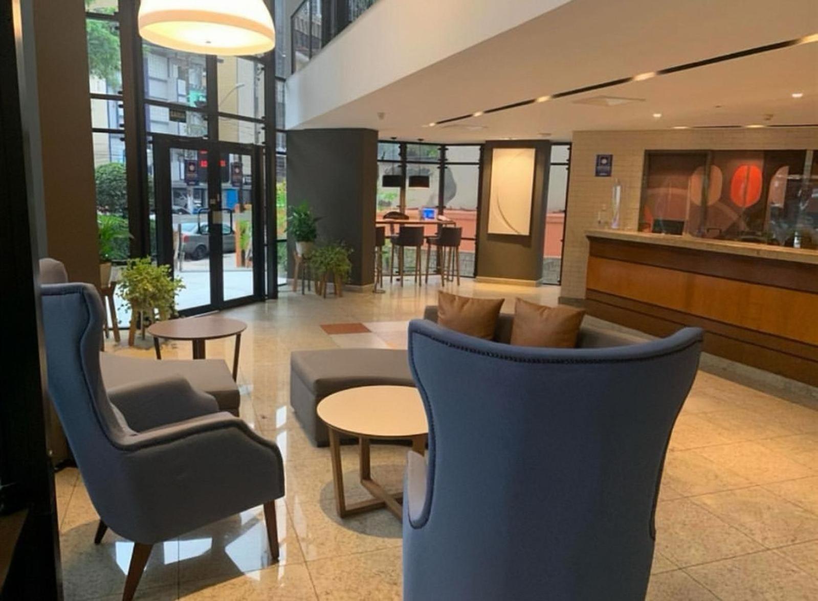 סנטוס Flat No Hotel Cosmopolitan Com Estacionamento Gratis E Piscina מראה חיצוני תמונה